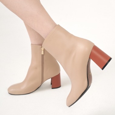 Manon Ankle Boots Rose Beige 마농 로즈베이지